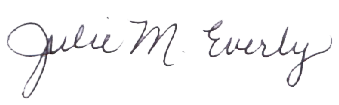 Julie M. Everly Signature