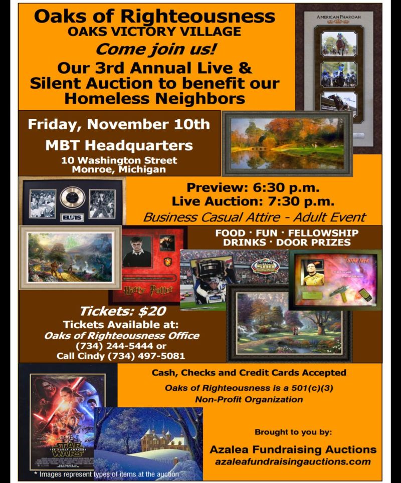 Oaks of Righteousness Auction!