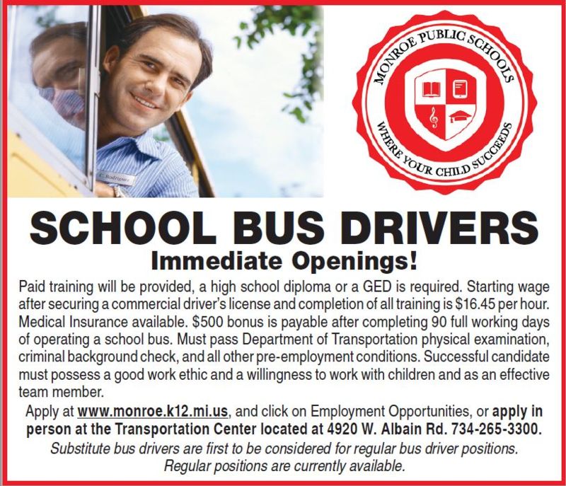 Now Hiring Bus Drivers