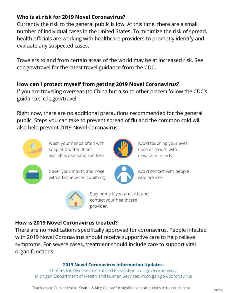 Coronavirus Fact Sheet page 2