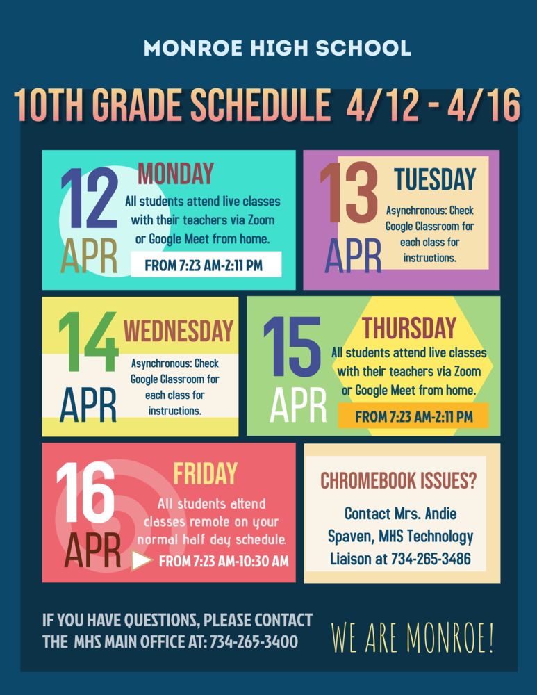 10th Grade Schedule