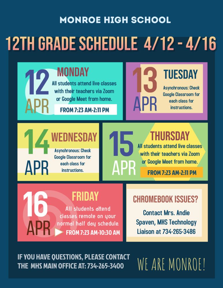 12th Grade Schedule