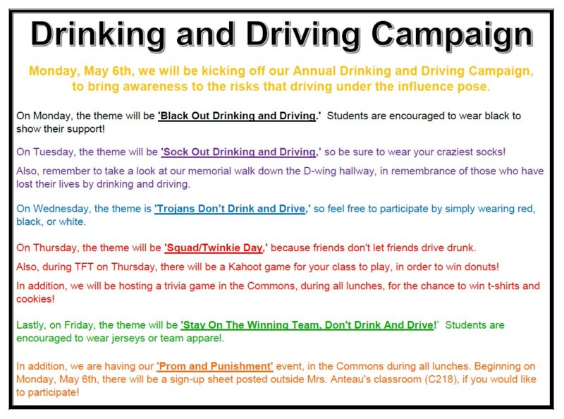 Drinking and Driving Campaign 2019
