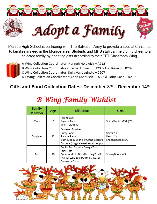 MHS - Adopt A Family - B Wing