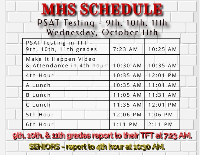 October 11th PSAT