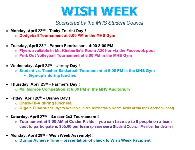Wish Week Flyer of Festivities 2019